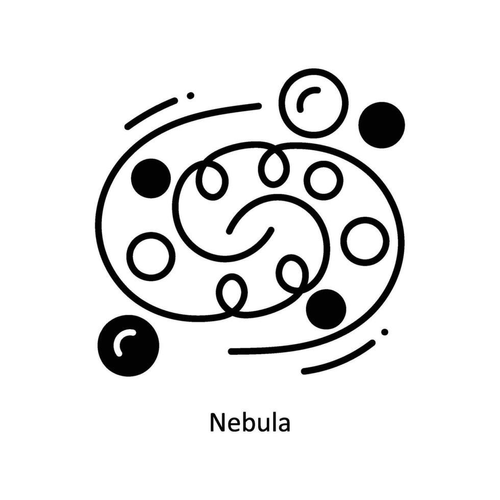 nebulosa scarabocchio icona design illustrazione. spazio simbolo su bianca sfondo eps 10 file vettore