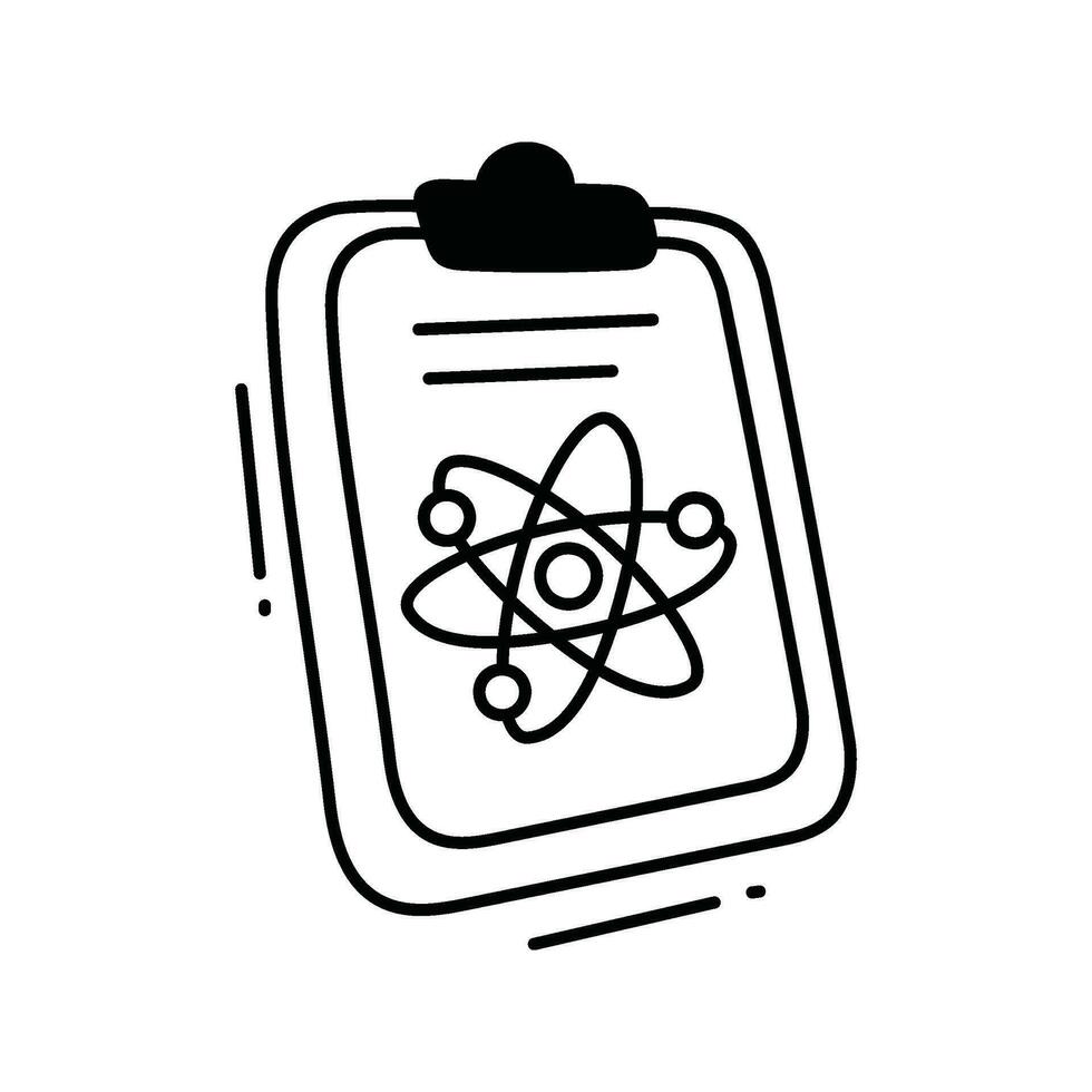 biofisica appunti scarabocchio icona design illustrazione. scienza e tecnologia simbolo su bianca sfondo eps 10 file vettore