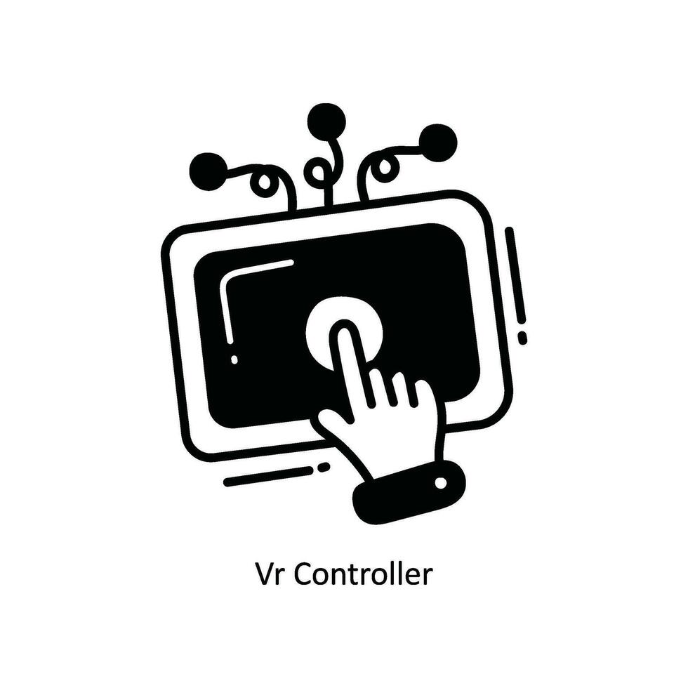 vr controllore scarabocchio icona design illustrazione. scuola e studia simbolo su bianca sfondo eps 10 file vettore