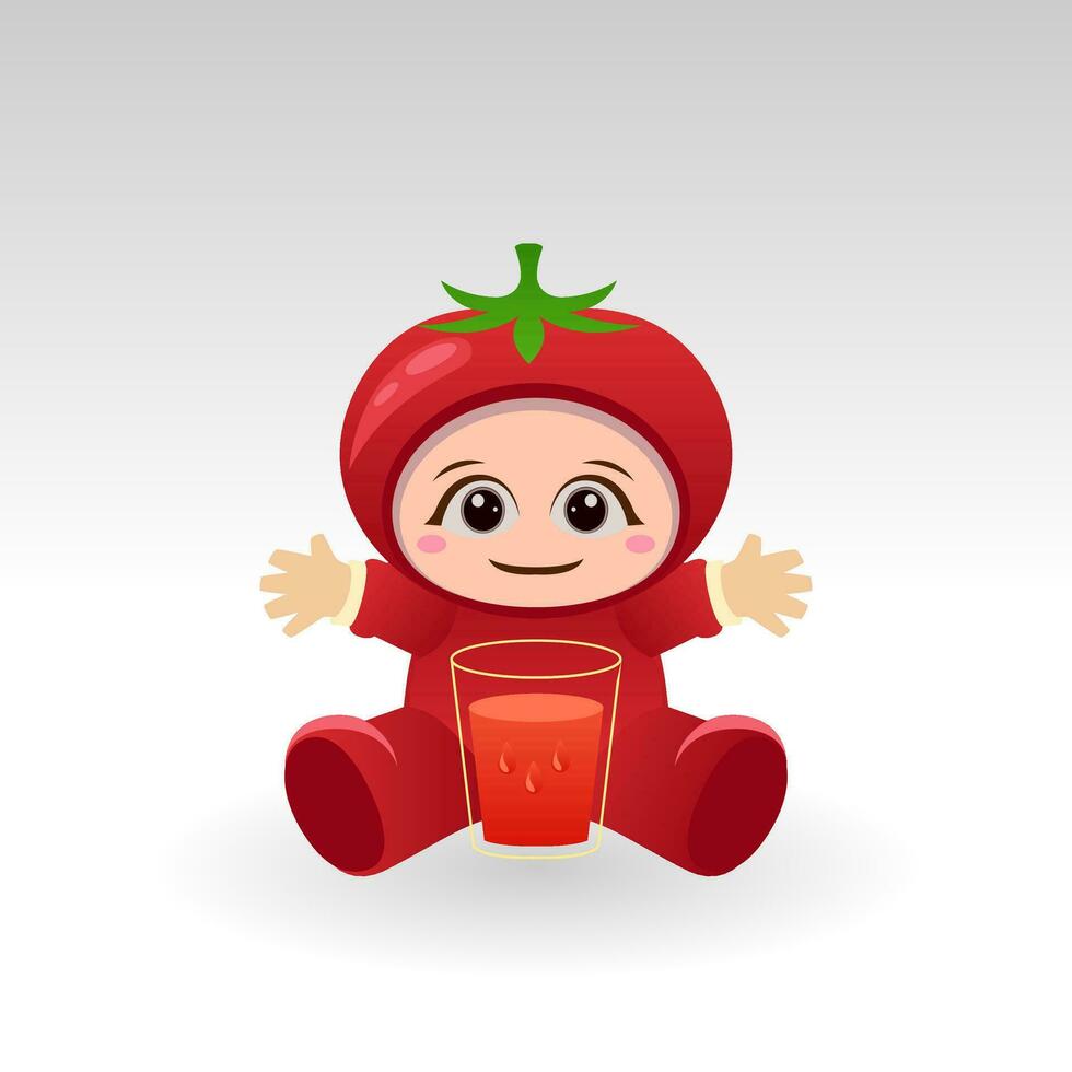 vettore pomodoro frutta kawaii cartone animato personaggio vettore divertente pomodoro frutta kawaii illustrazione