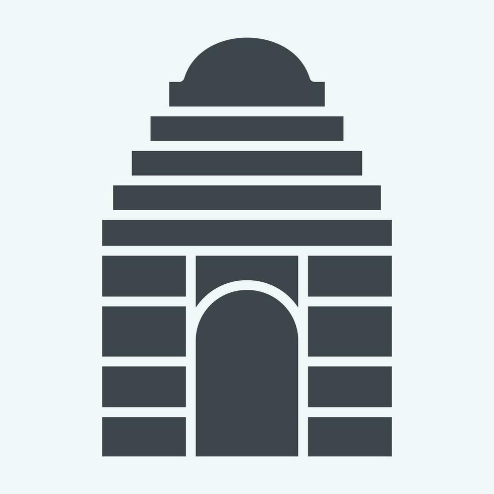 icona cancello di India. relazionato per India simbolo. glifo stile. semplice design modificabile. semplice illustrazione vettore