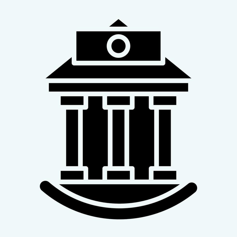 icona banca. relazionato per icona edificio simbolo. glifo stile. semplice design modificabile. semplice illustrazione vettore
