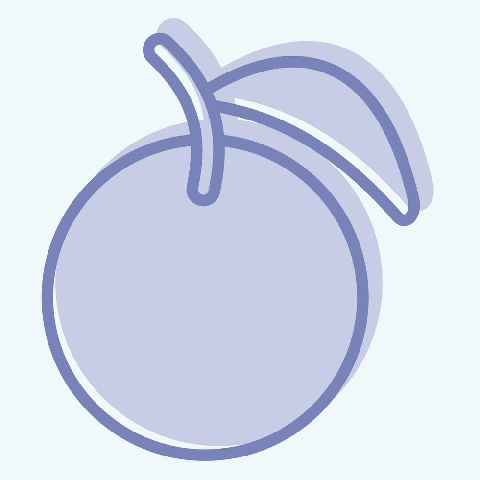 icona arancia. relazionato per frutta e verdura simbolo. Due tono stile. semplice design modificabile. semplice illustrazione vettore