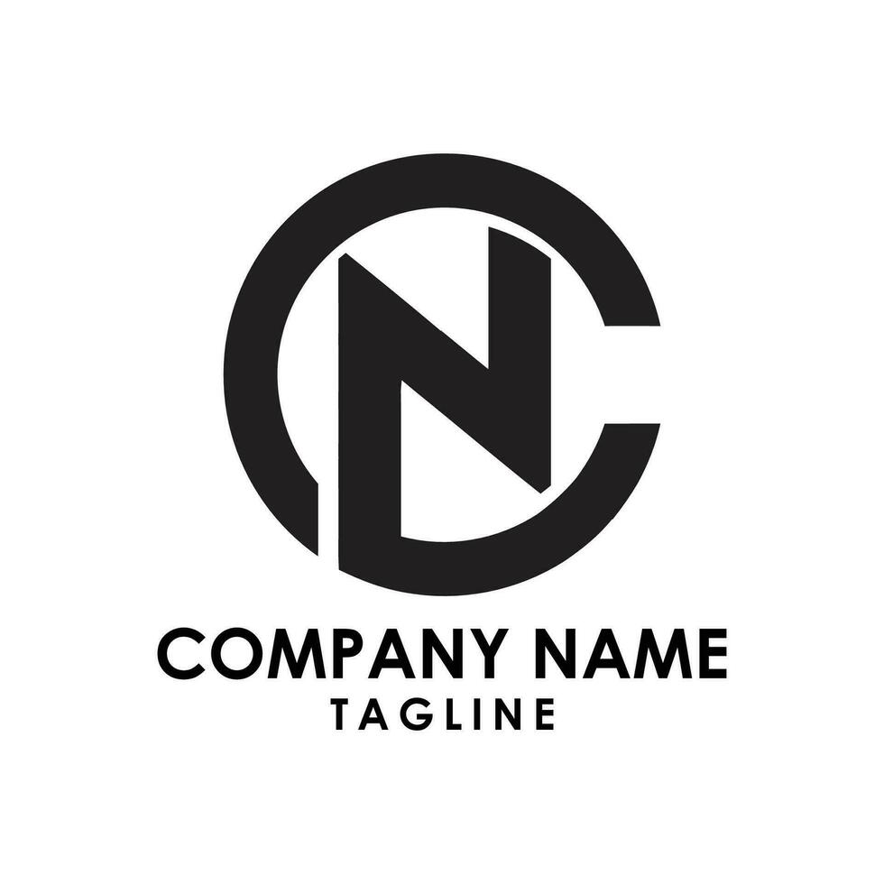 cn logo design vettore