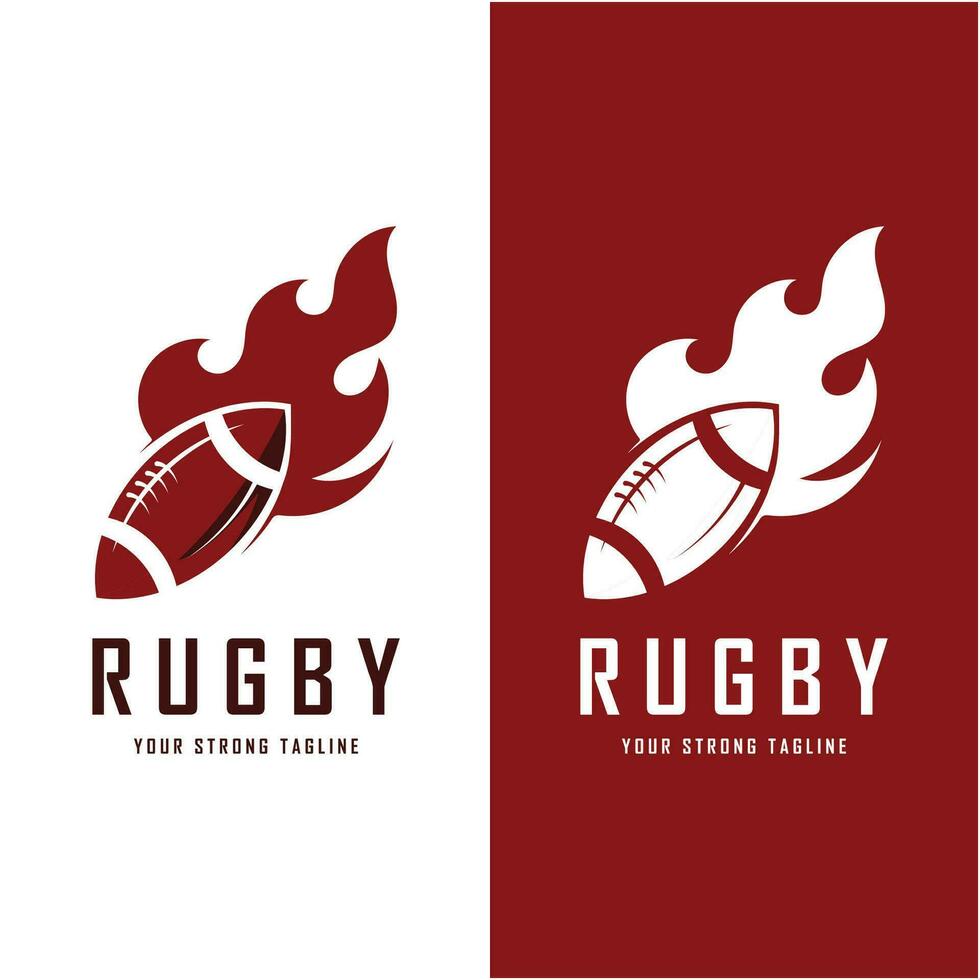 Rugby logo vettore icona illustrazione design