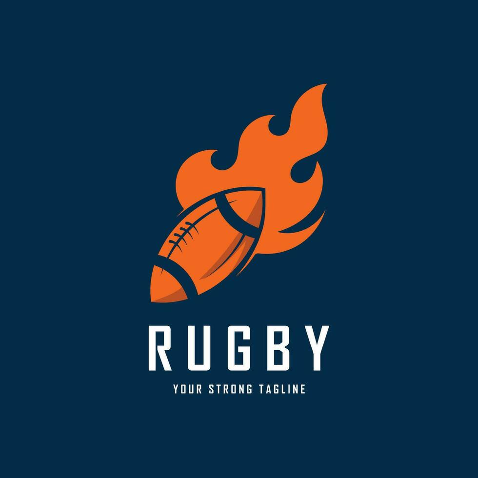 Rugby logo vettore icona illustrazione design