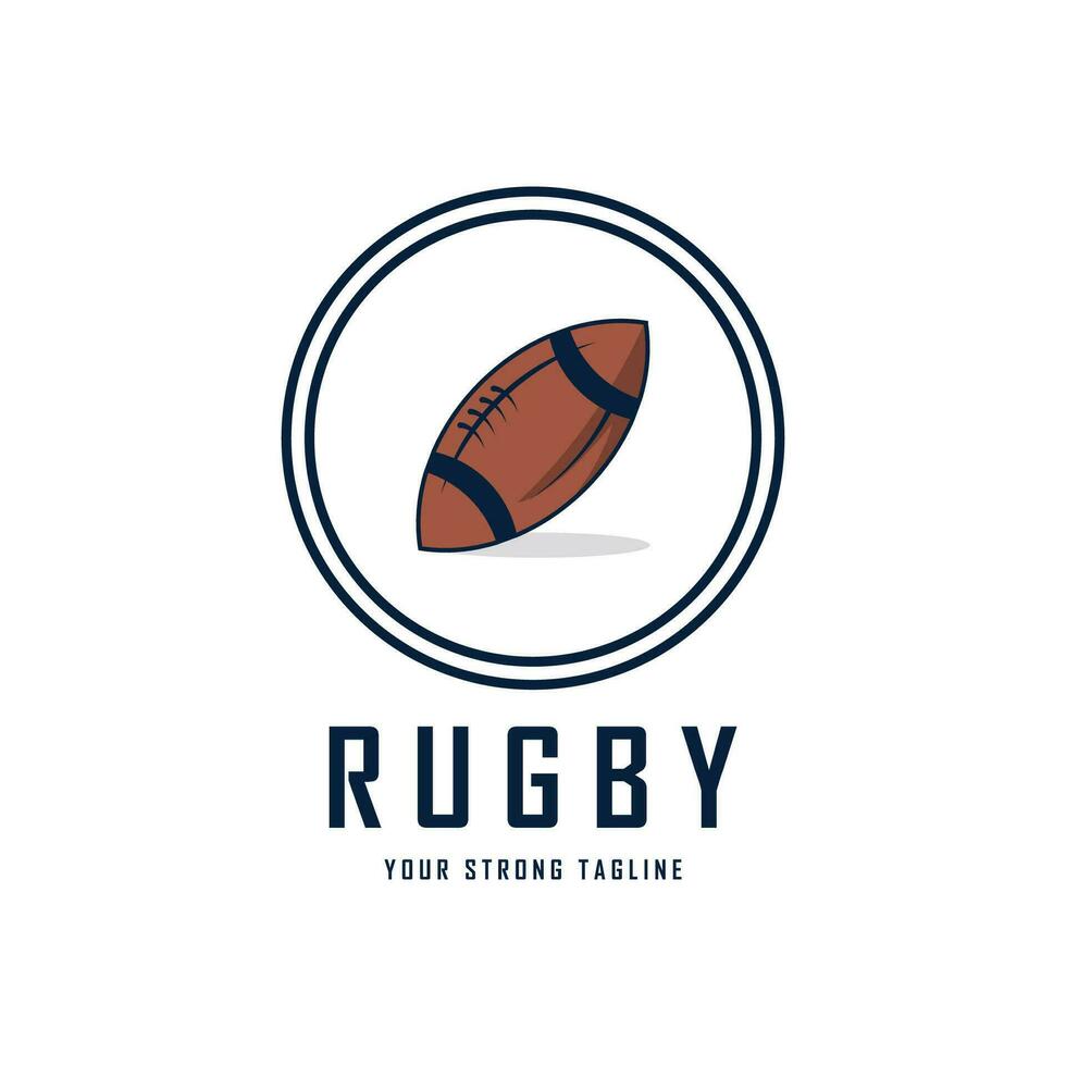 Rugby logo vettore icona illustrazione design