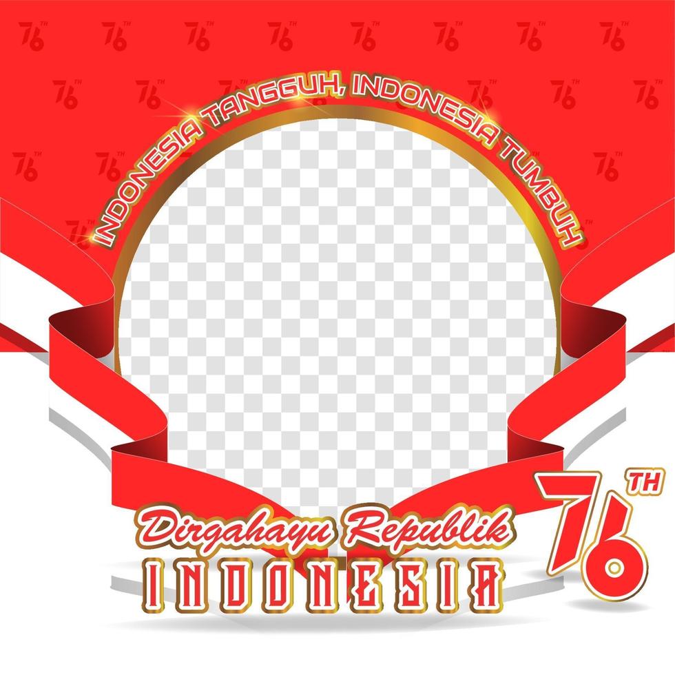 twibbon speciale per il giorno dell'indipendenza indonesiana vettore