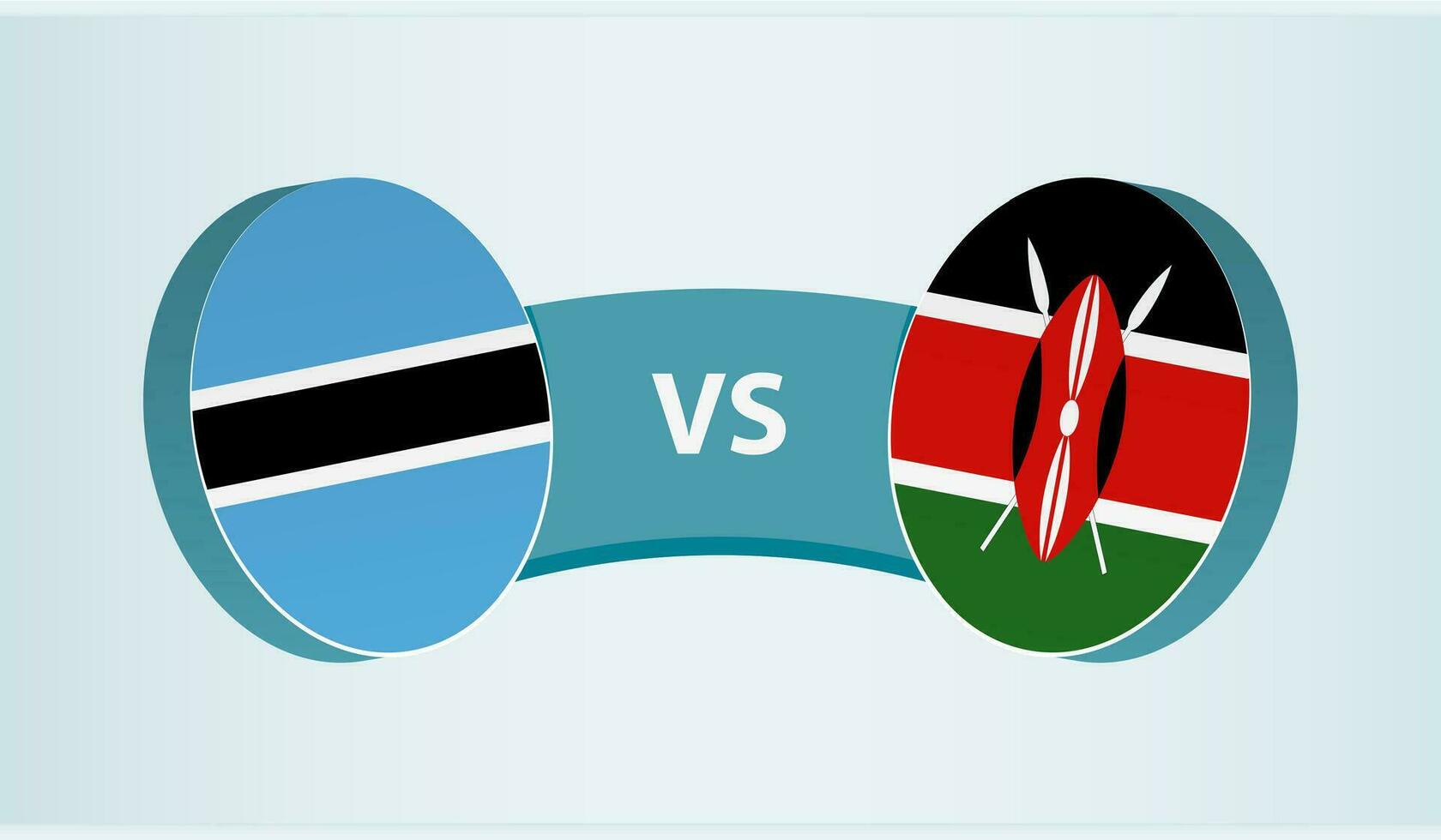 Botswana contro kenya, squadra gli sport concorrenza concetto. vettore