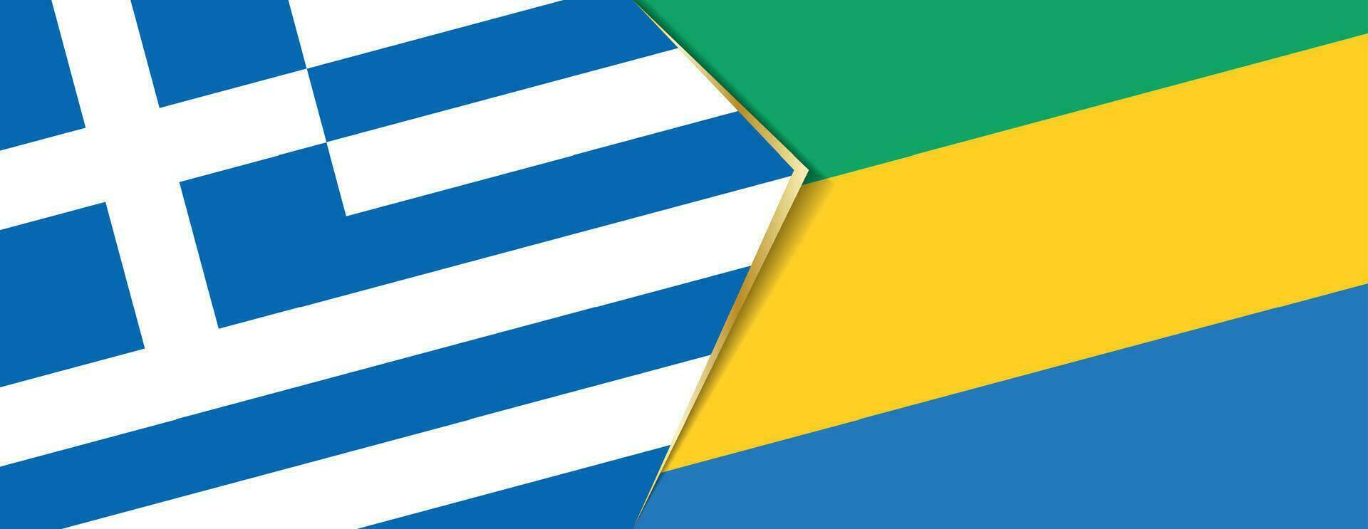 Grecia e Gabon bandiere, Due vettore bandiere.