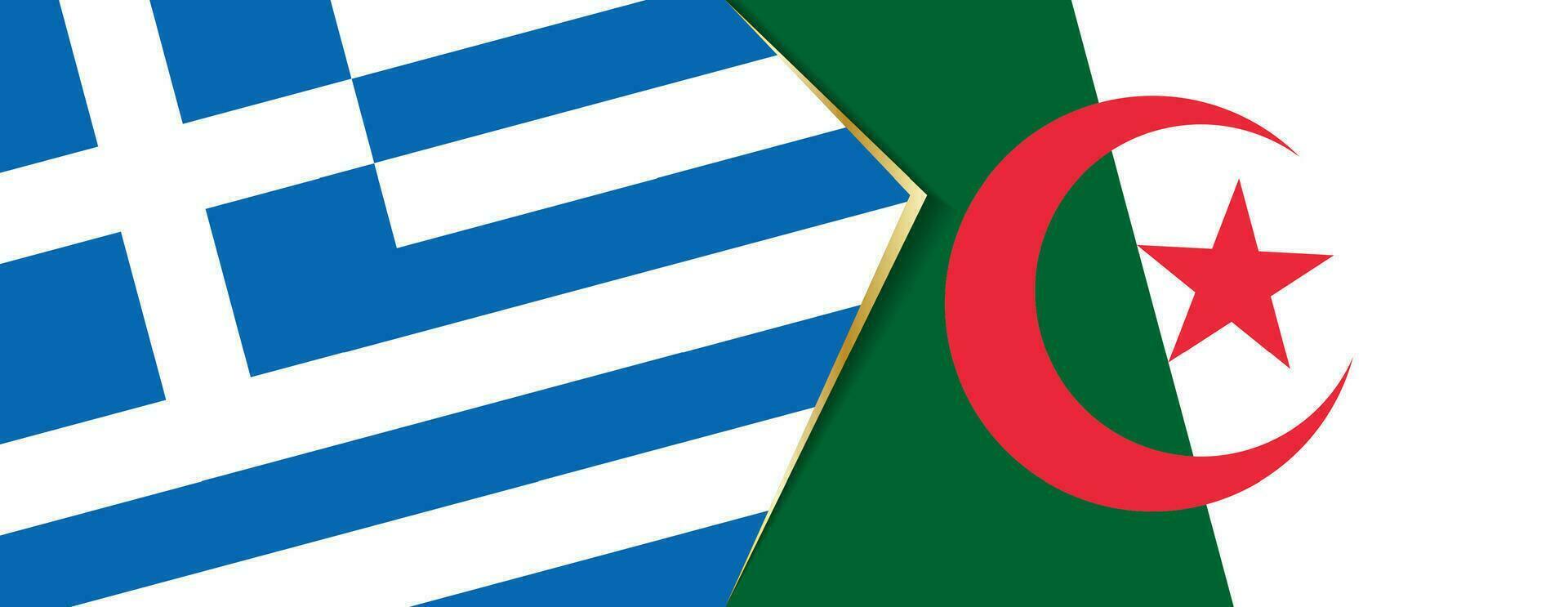 Grecia e algeria bandiere, Due vettore bandiere.