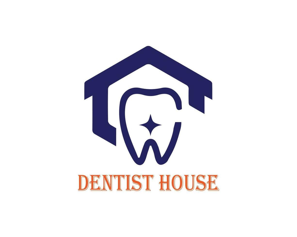 dentale Casa logo . creativo logo per dentista . dentale clinica creativo azienda logo. vettore