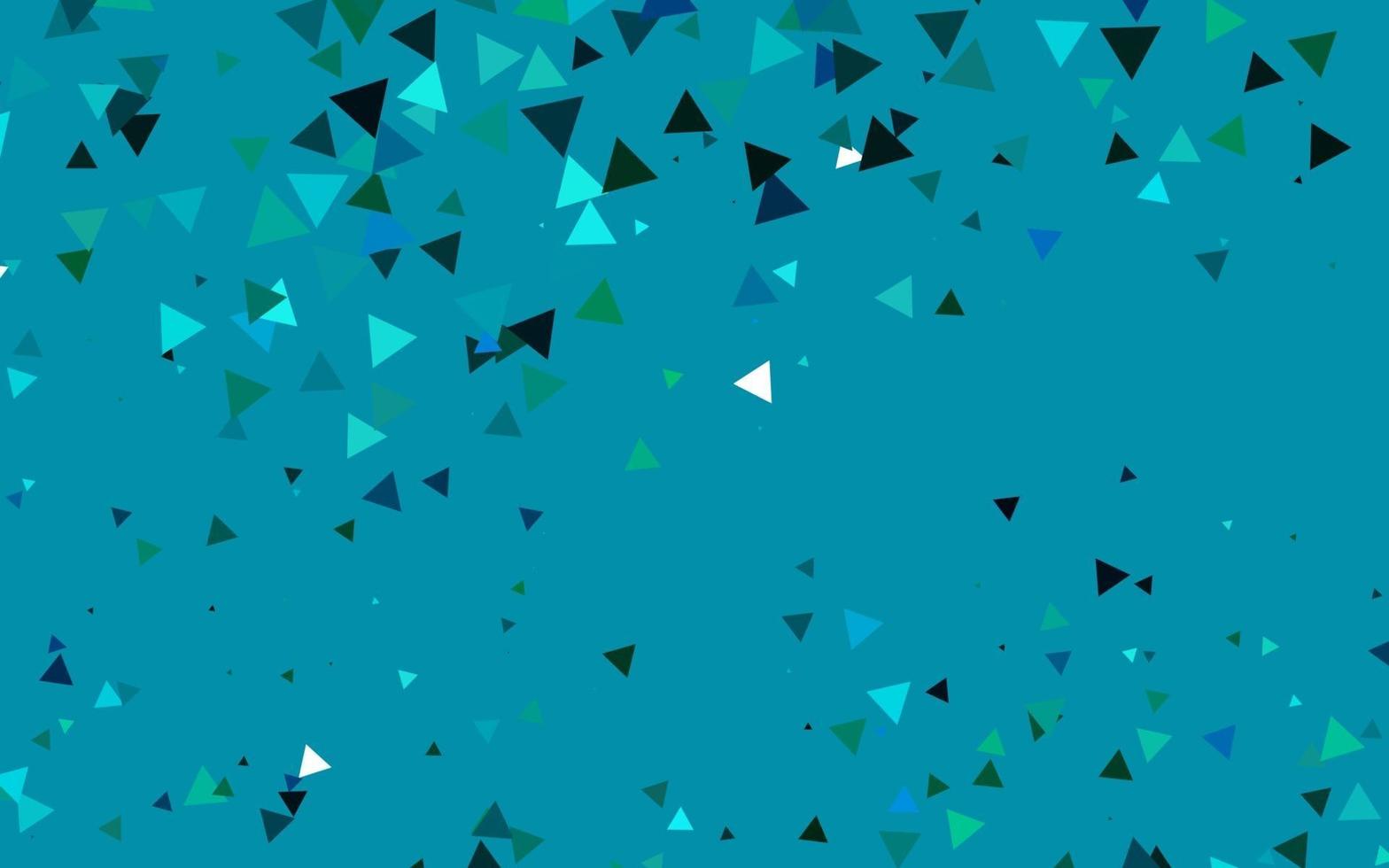 layout vettoriale azzurro, verde con linee, triangoli.