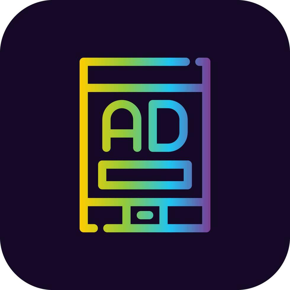 mobile pubblicità creativo icona design vettore