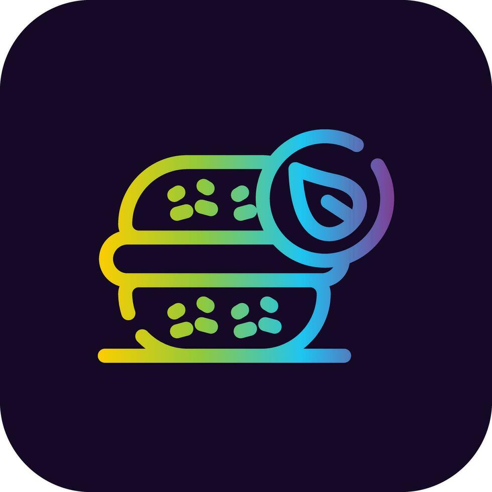 vegano hamburger creativo icona design vettore