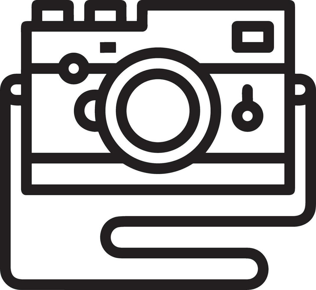 telecamera fotografia icona simbolo Immagine vettore. illustrazione di multimedia fotografico lente grapich design Immagine vettore