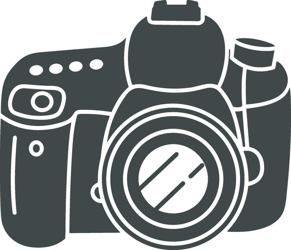 telecamera fotografia icona simbolo Immagine vettore. illustrazione di multimedia fotografico lente grapich design Immagine vettore