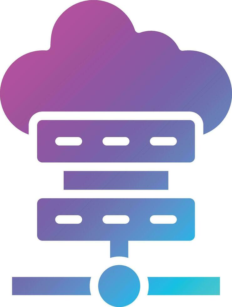 illustrazione del design dell'icona di vettore del server cloud