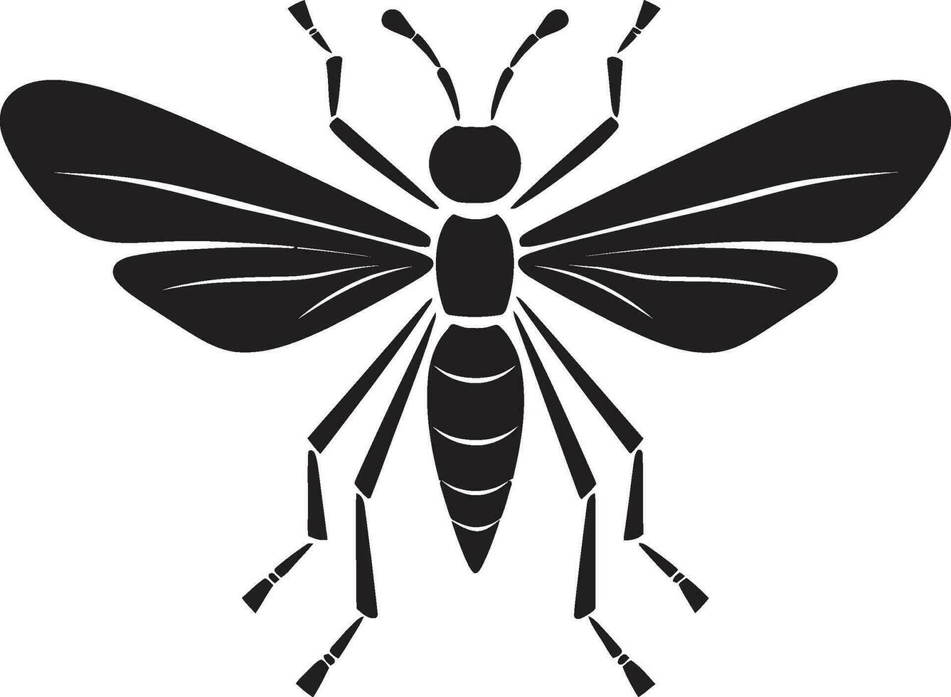 contemporaneo insetto distintivo minimalista bastone insetto icona vettore