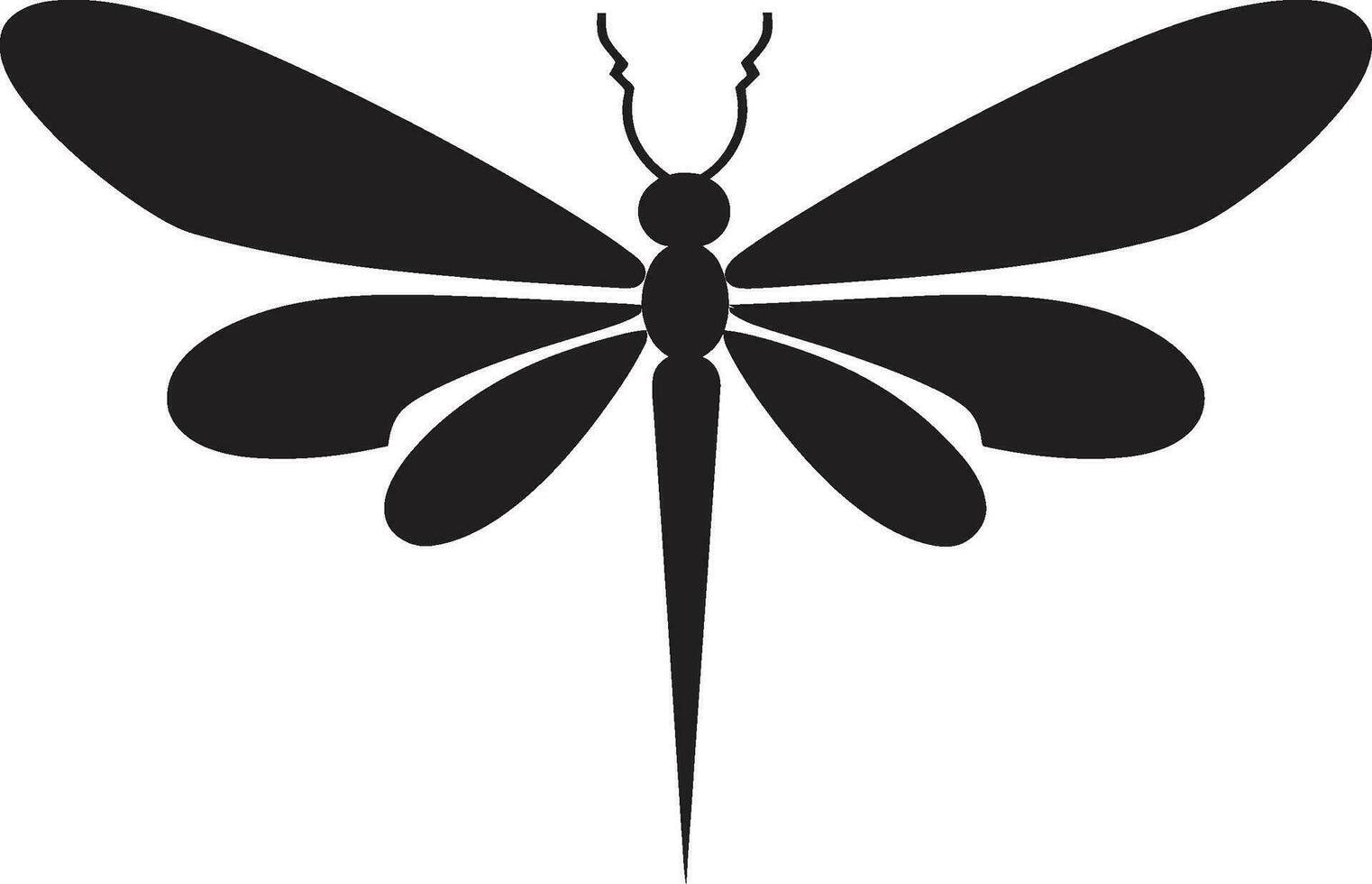 mistico bastone insetto logo nero e bianca insetto opera d'arte vettore