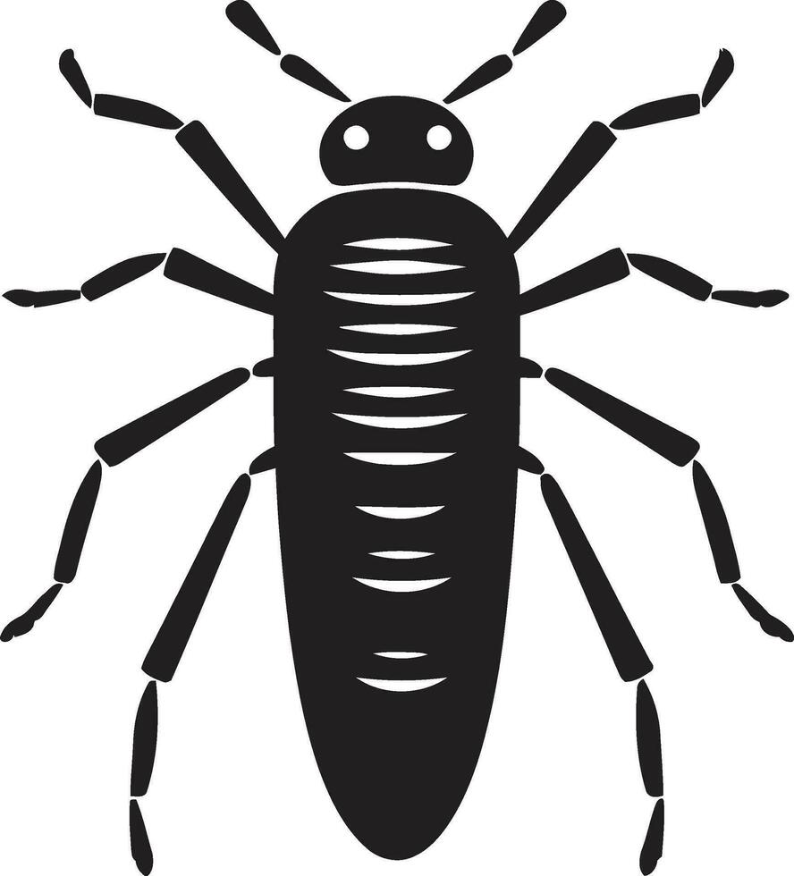 nero bellezza insetto logo inchiostro nero termite sciame vettore