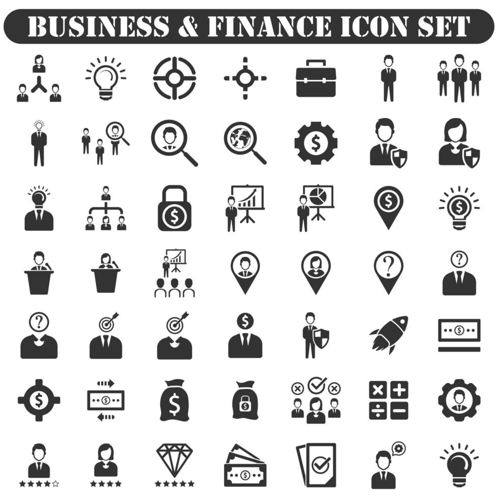 icone di affari e finanza vettore