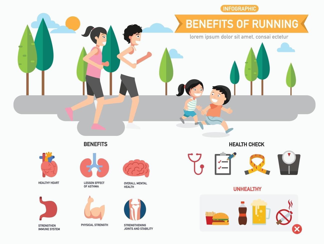 vantaggi dell'esecuzione di infographics.illustration. vettore