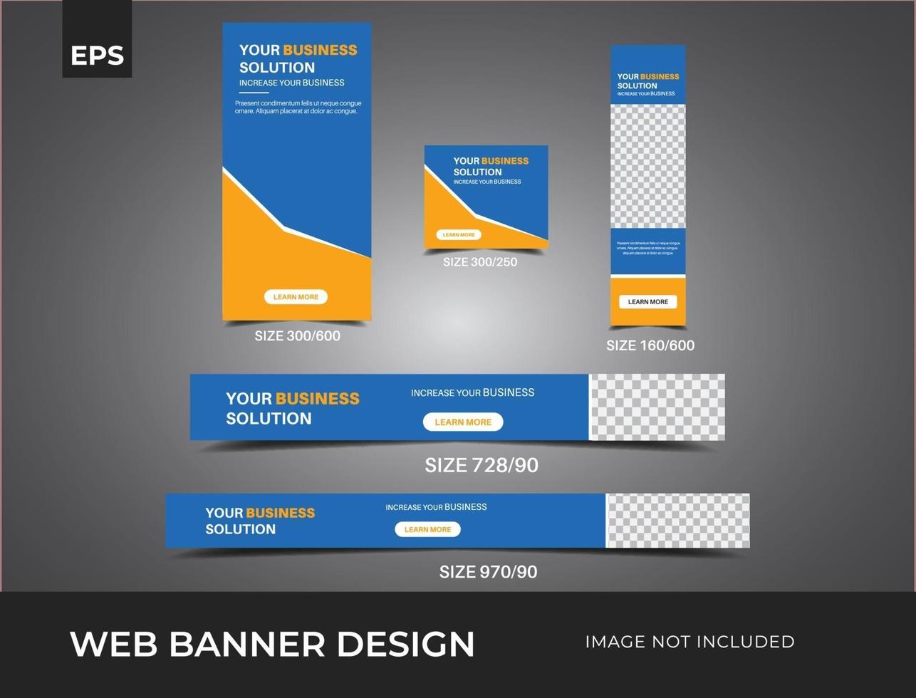 progettazione di annunci banner web. disegno vettoriale banner web multiuso.