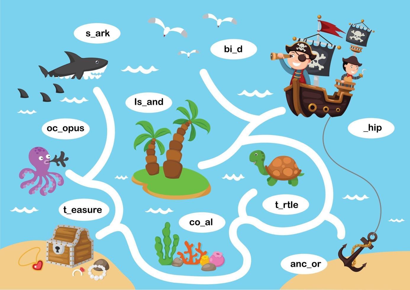 illustrazione vettoriale del gioco del labirinto educativo