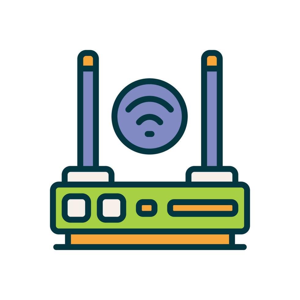 router pieno colore icona. vettore icona per il tuo sito web, mobile, presentazione, e logo design.