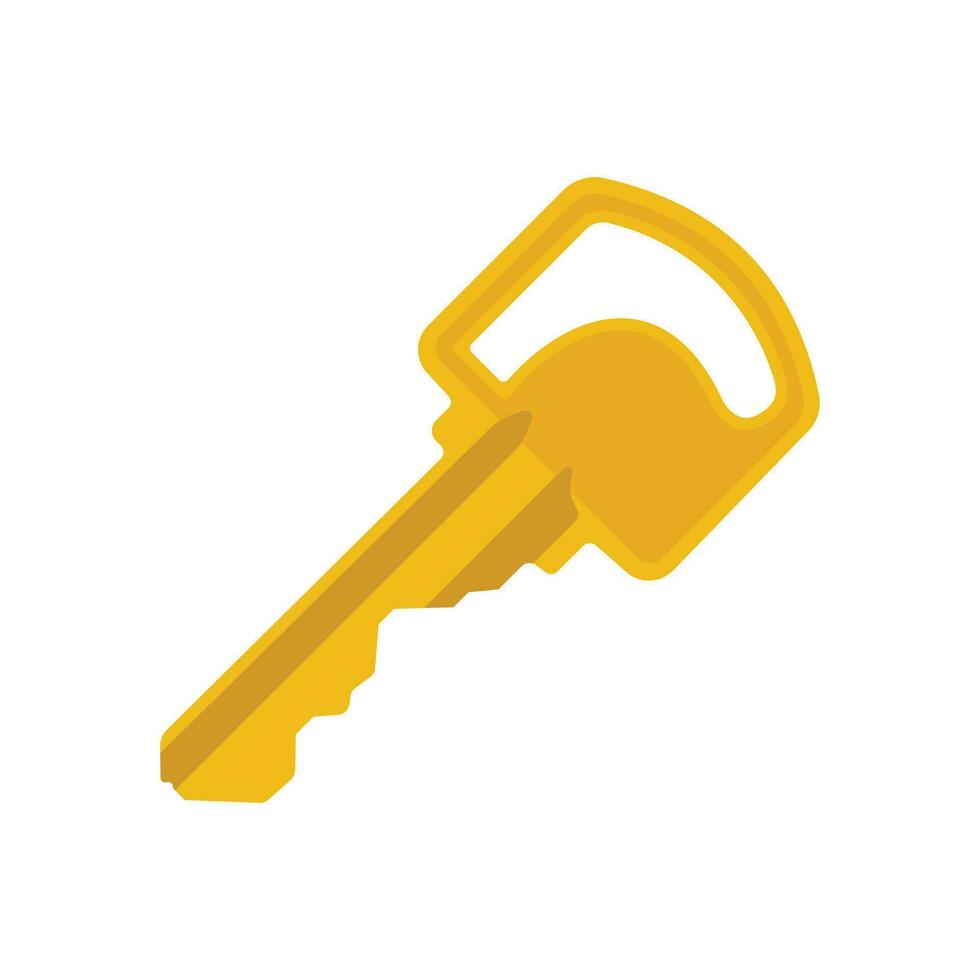 illustrazione piatta chiave. elemento di design icona pulita su sfondo bianco isolato vettore