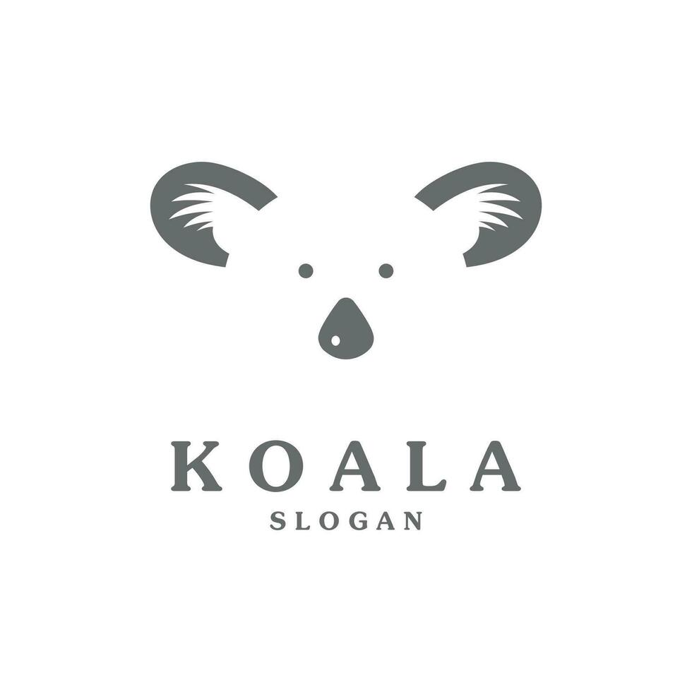 koala logo modello con piatto stile vettore illustrazione