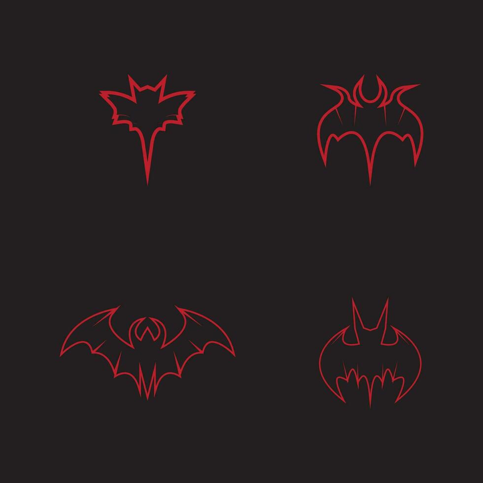 volante pipistrello silhouette logo design vettore modello illustrazione
