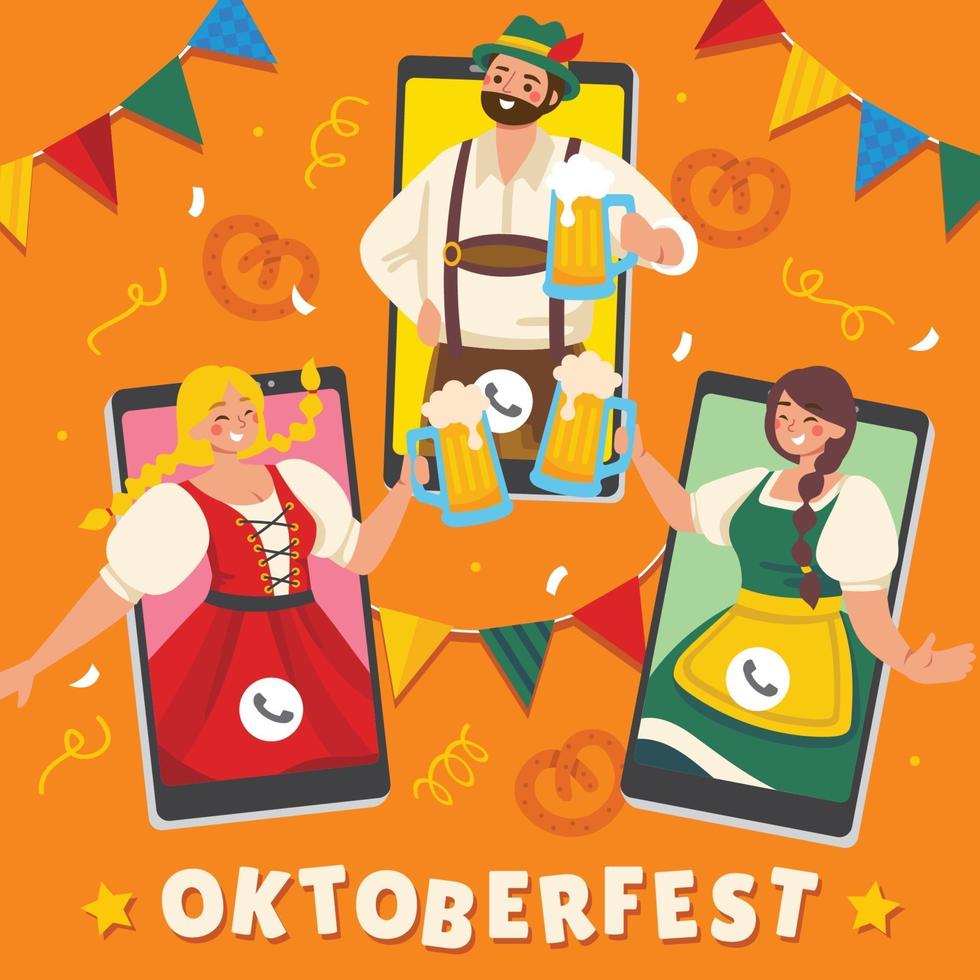 nuova normale celebrazione dell'oktoberfest vettore