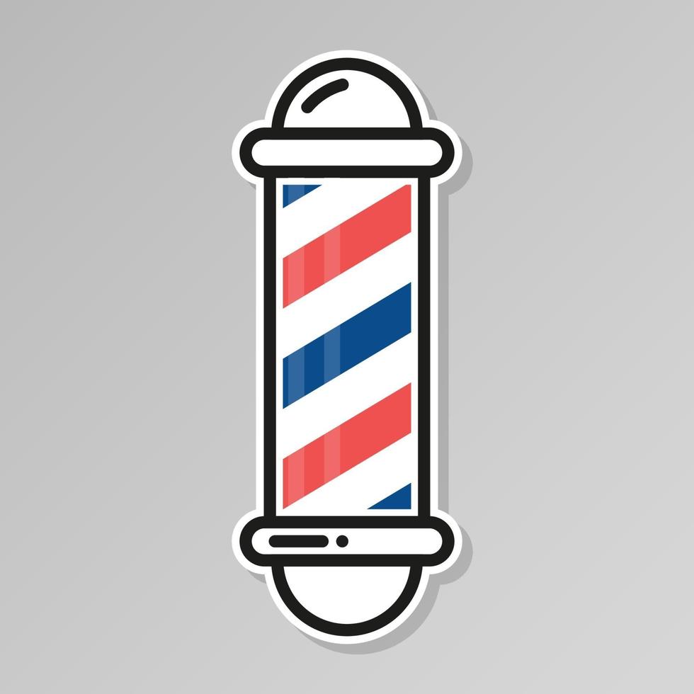 palo del barbiere. illustrazione vettoriale nel design dei cartoni animati