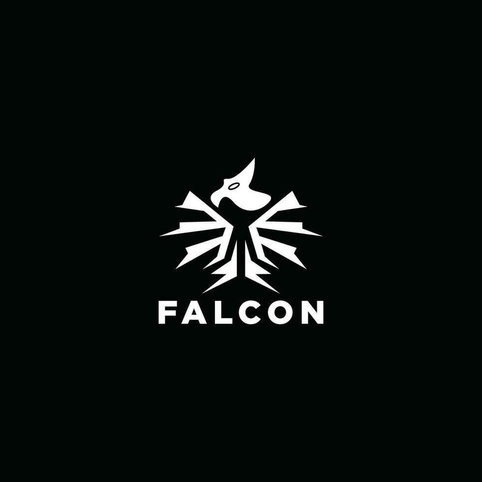 astratto falco logo design modello vettore