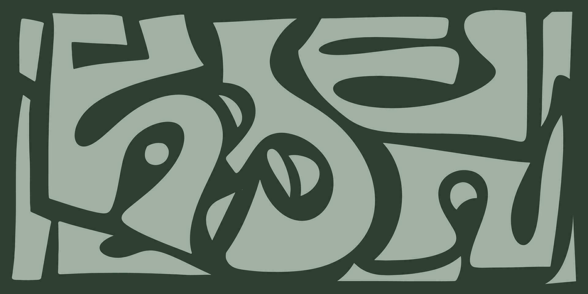 mano disegnato contemporaneo astratto forme. dinamico colorato le forme e linea. abstrack sfondi, grigio verde. vettore
