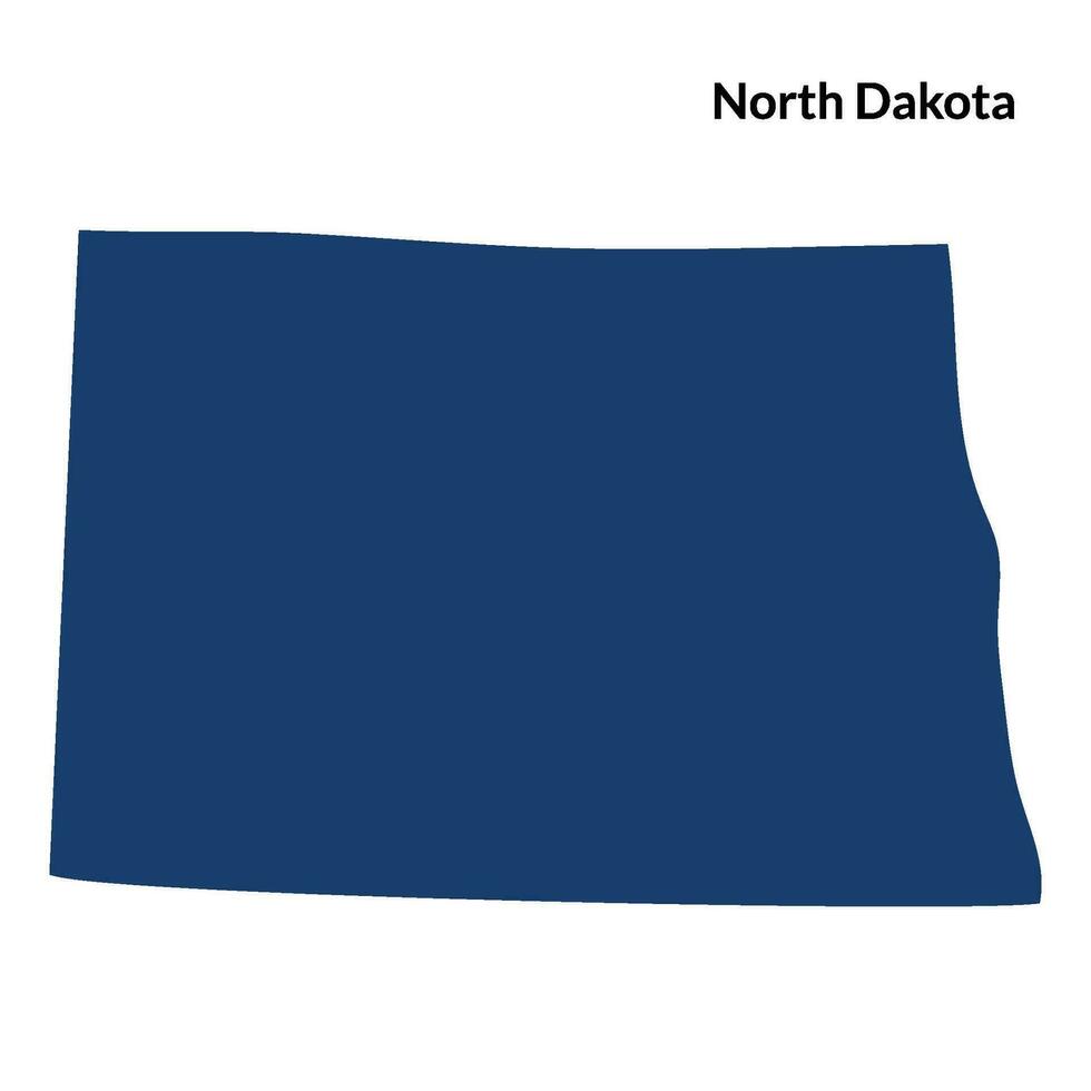 nord dakota carta geografica. carta geografica di nord dakota. Stati Uniti d'America carta geografica vettore