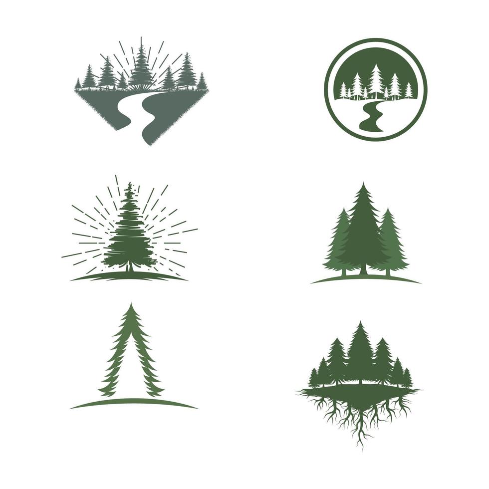 illustrazione del disegno dell'icona di vettore della foresta