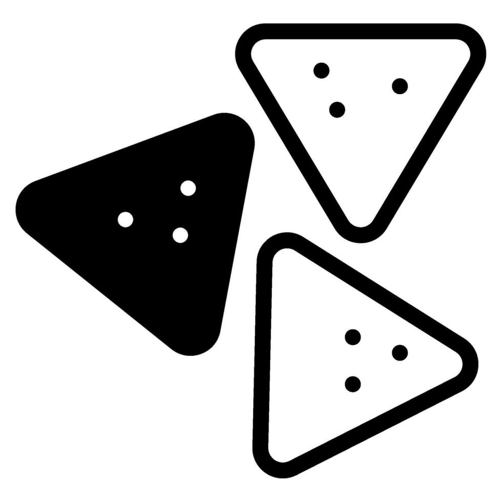 veloce cibo nachos merenda icona vettore