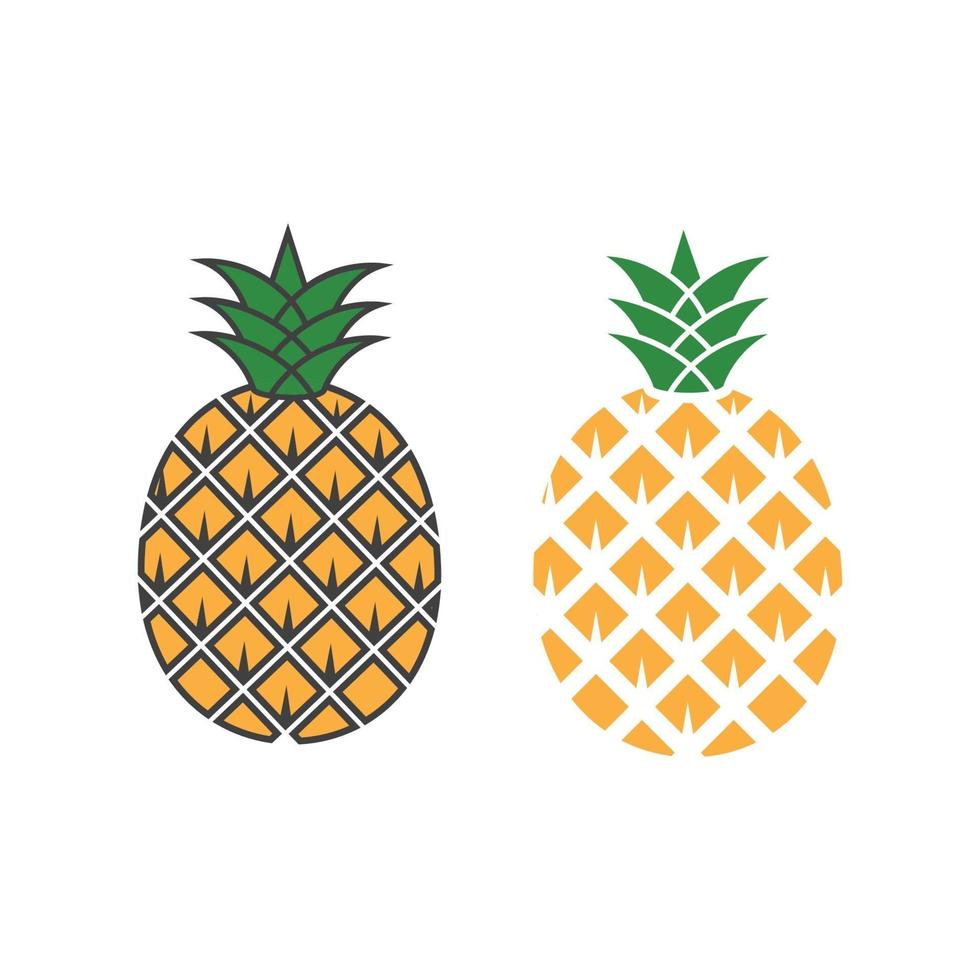 ananas frutta icona modello illustrazione vettoriale