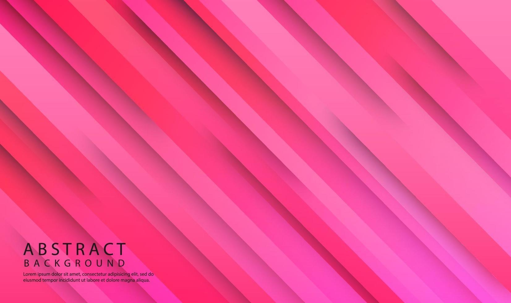 sfondo astratto geometrico rosa con effetto di forme diagonali 3d vettore