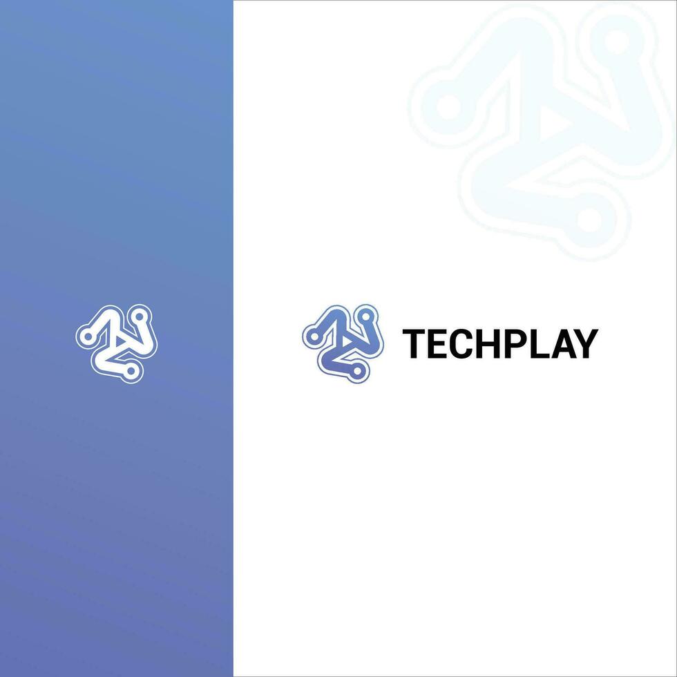 gioco tecnologico logo simbolo design vettore