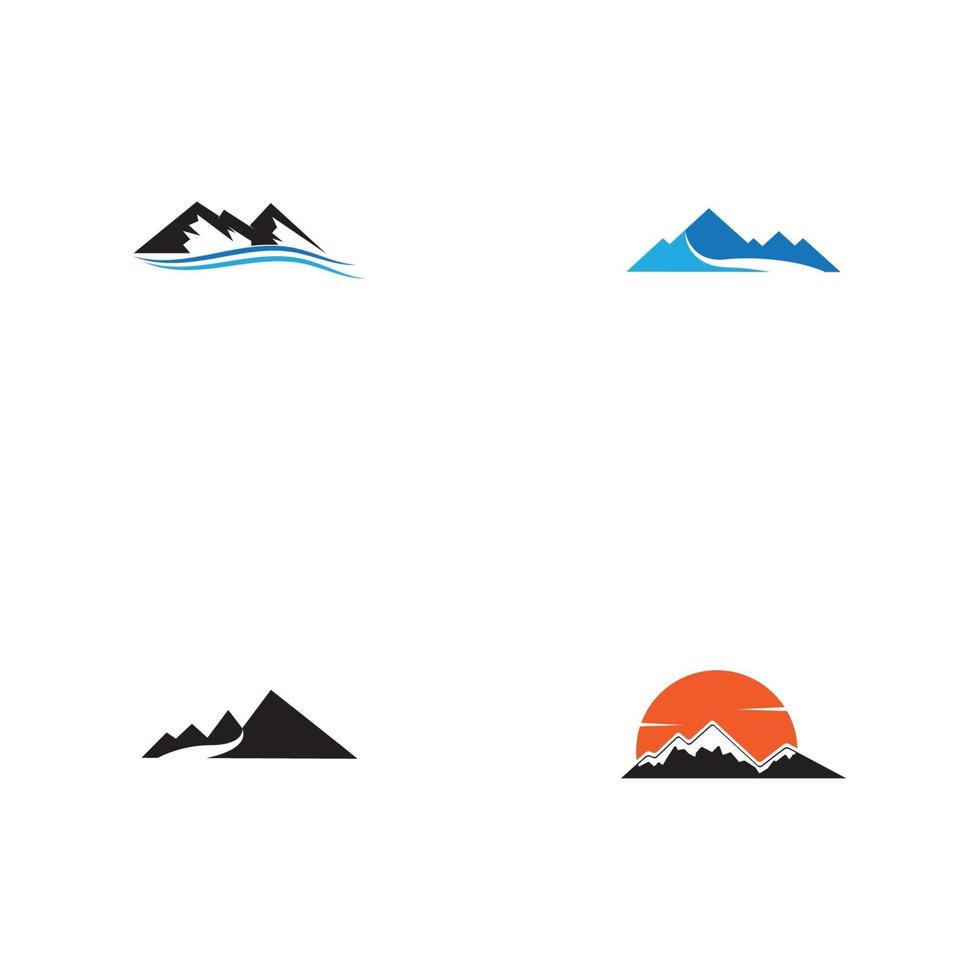 vettore del modello di affari del logo della montagna