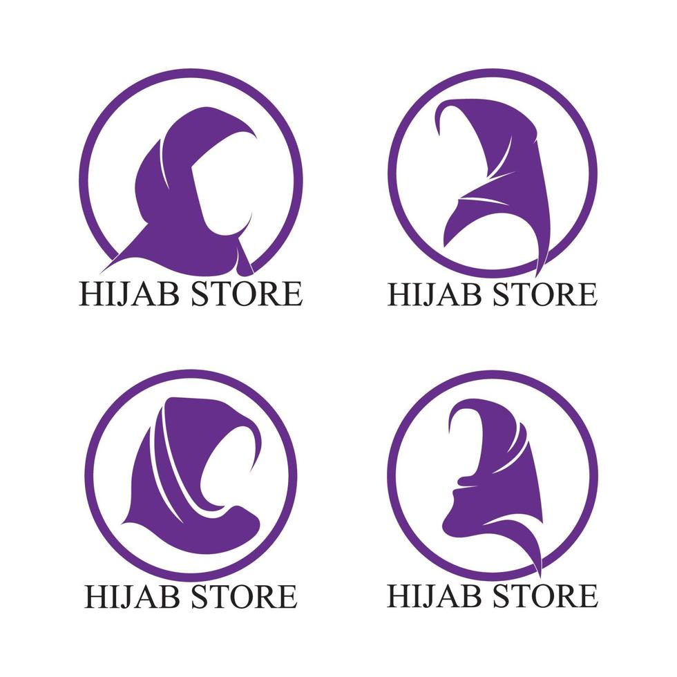 modello di progettazione di icone vettoriali logo hijab