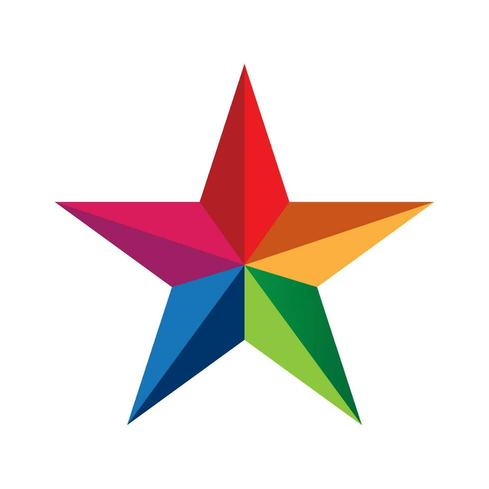 colorato stella logo vettore