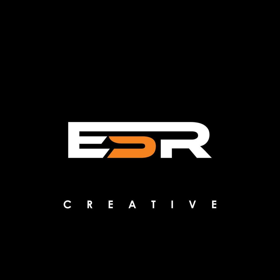 esr lettera iniziale logo design modello vettore illustrazione