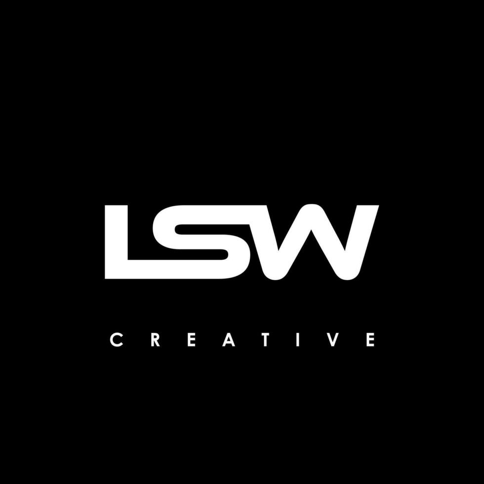 lsw lettera iniziale logo design modello vettore illustrazione