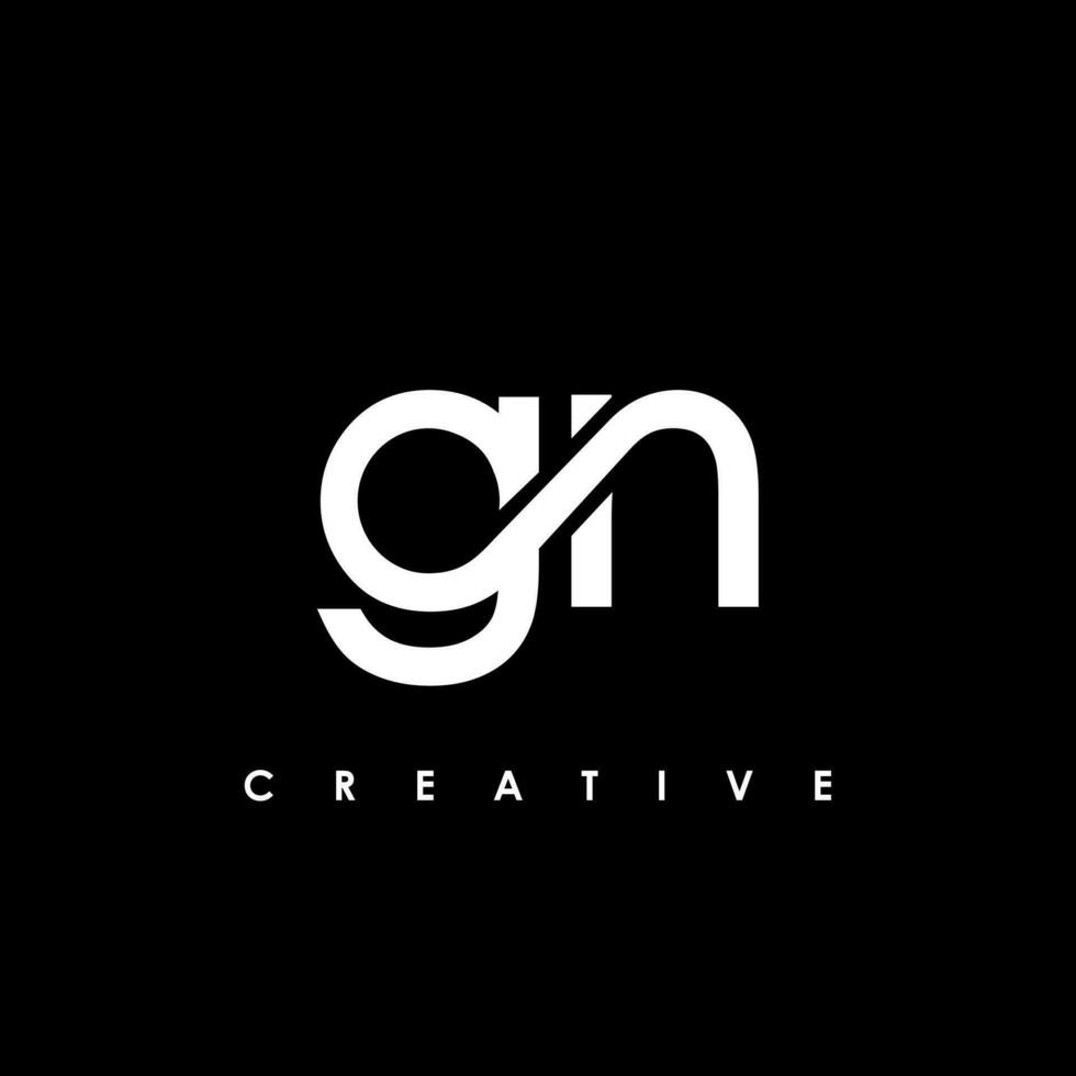 gn lettera iniziale logo design modello vettore illustrazione