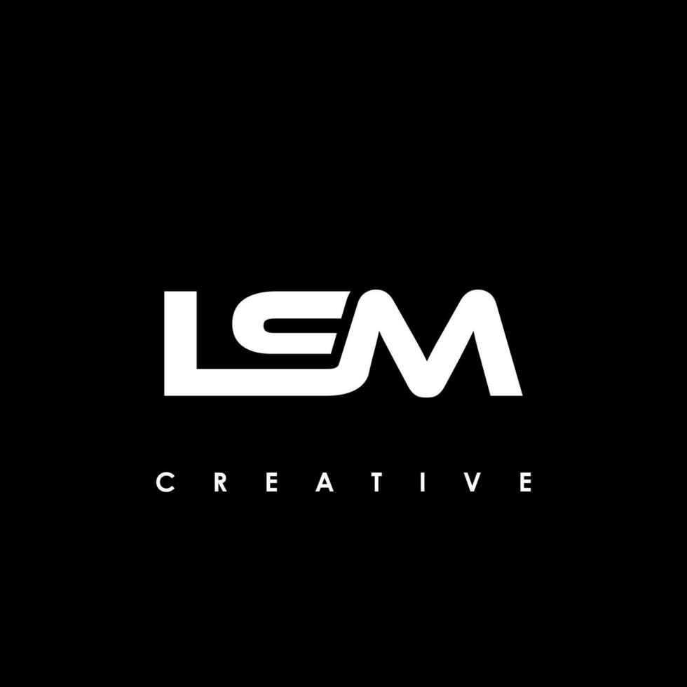 lsm lettera iniziale logo design modello vettore illustrazione